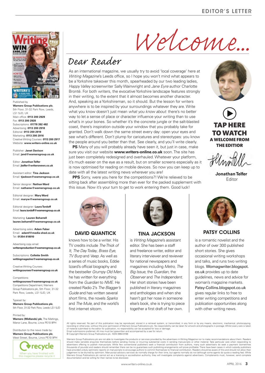 Writing Magazine Preview Pages