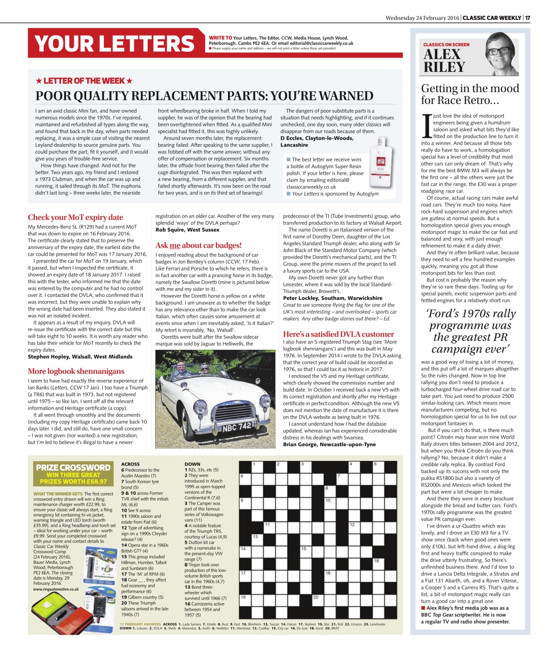 Classic Car Weekly Preview Pages