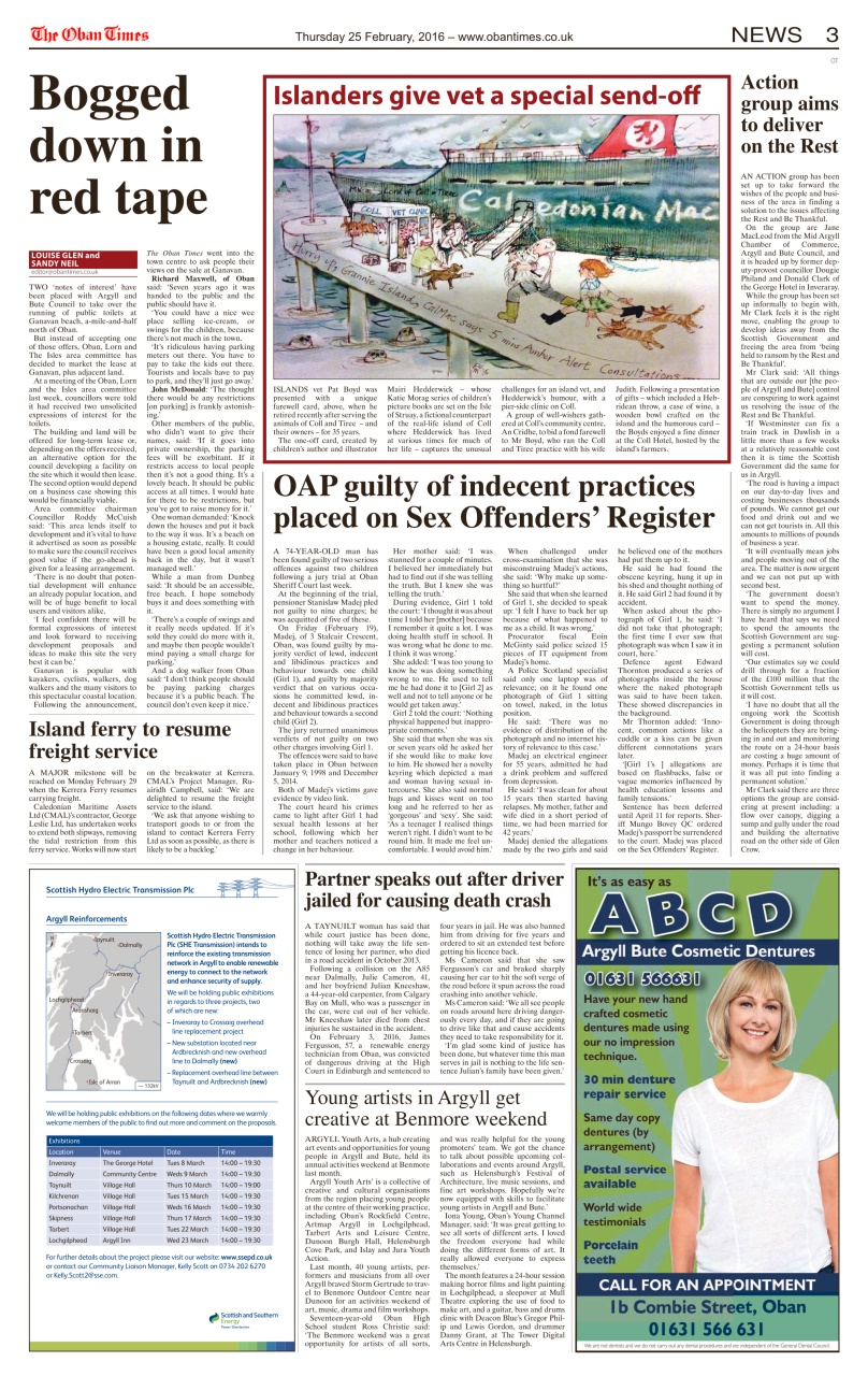 The Oban Times & Lochaber Times Preview Pages