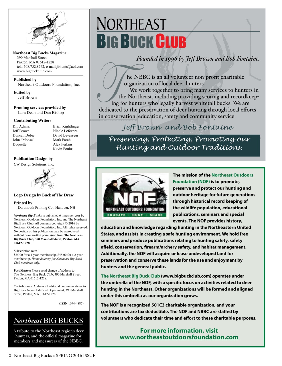 Northeast Big Bucks Preview Pages