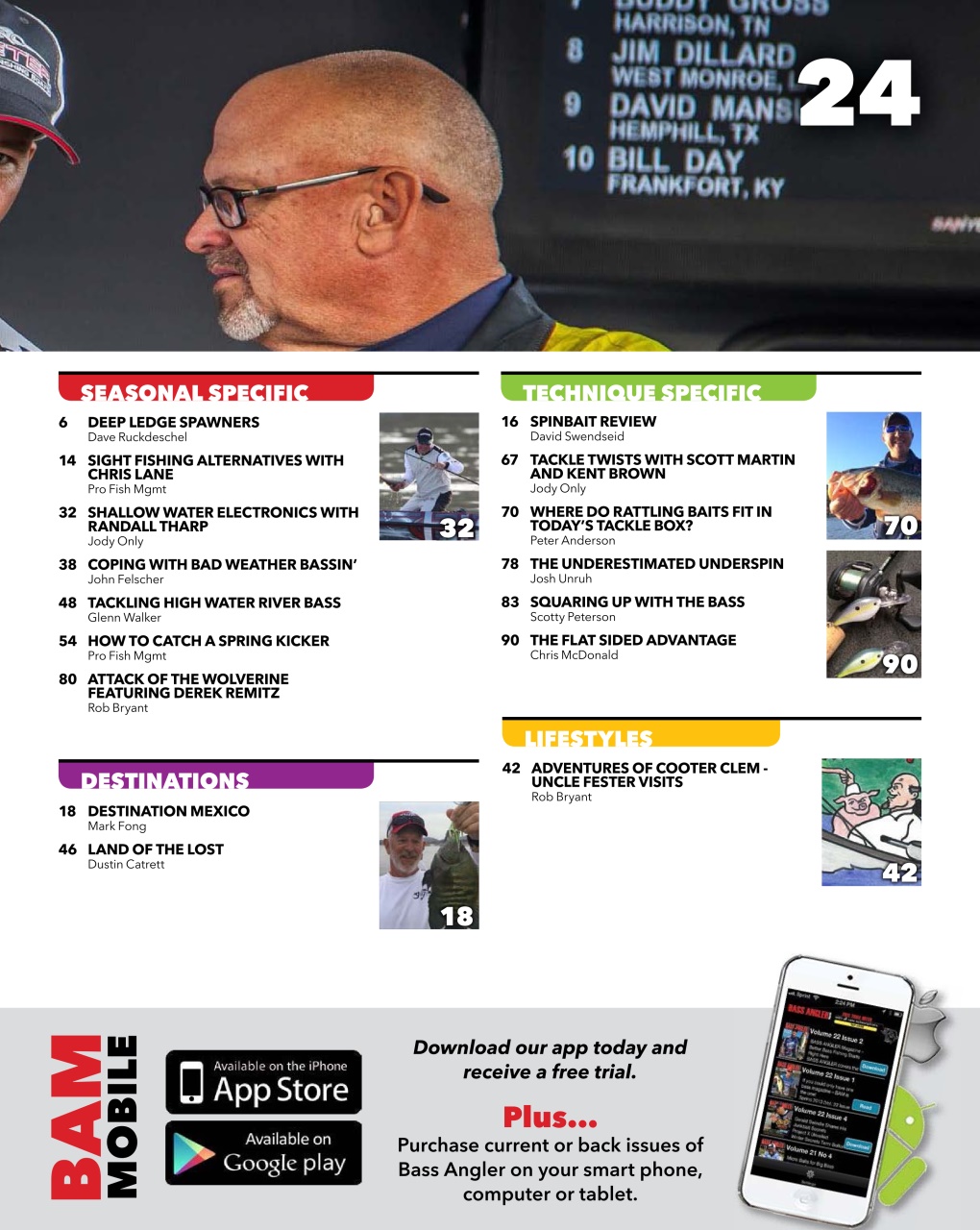 BASS ANGLER MAGAZINE Preview Pages