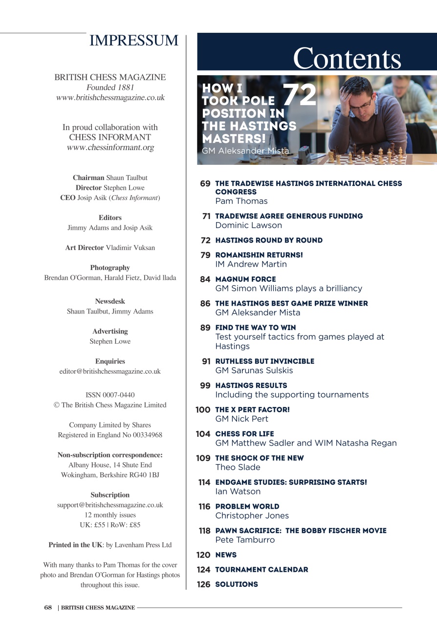 British Chess Magazine Preview Pages