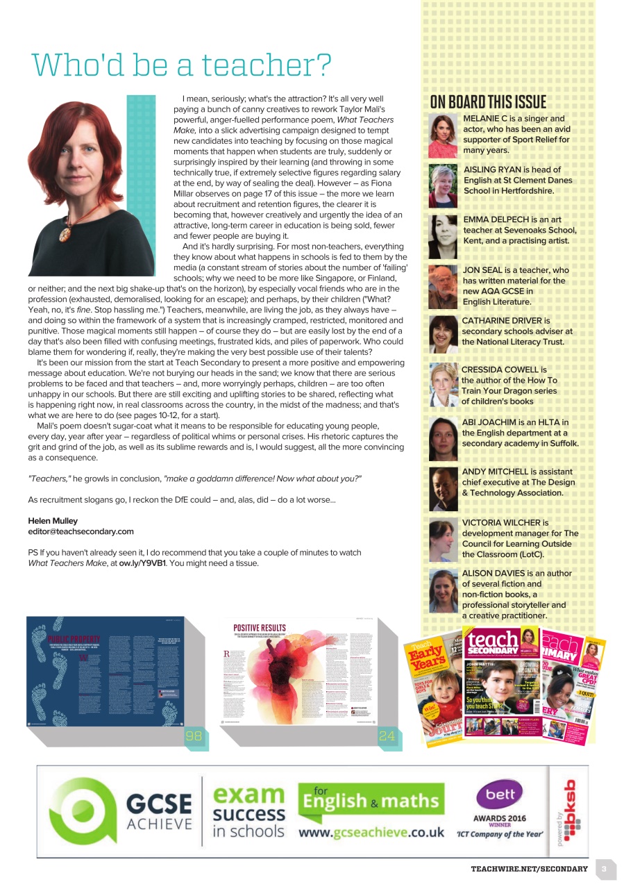 Teach Secondary Preview Pages