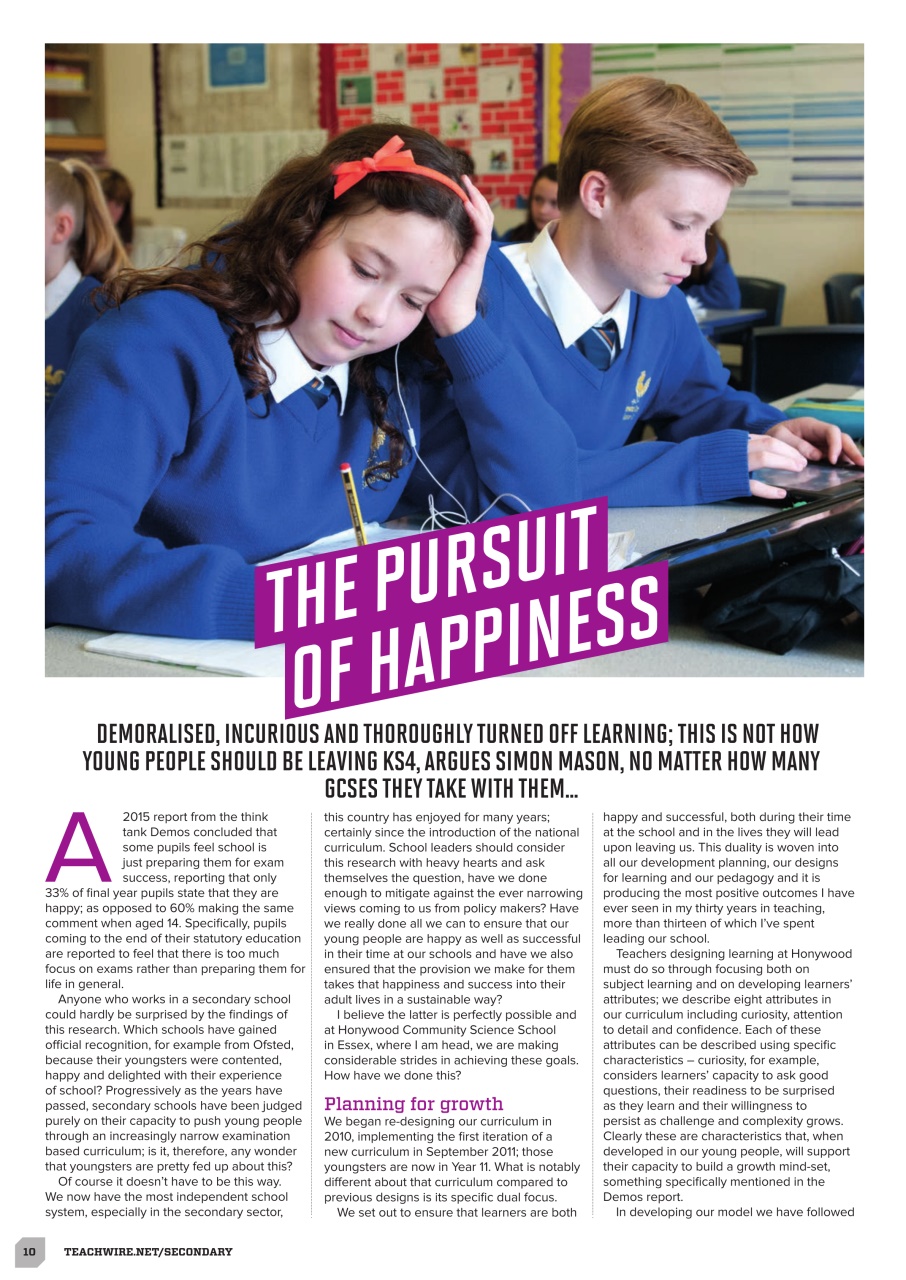 Teach Secondary Preview Pages