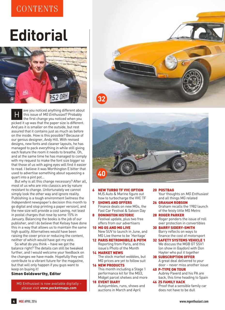 MG Enthusiast Preview Pages