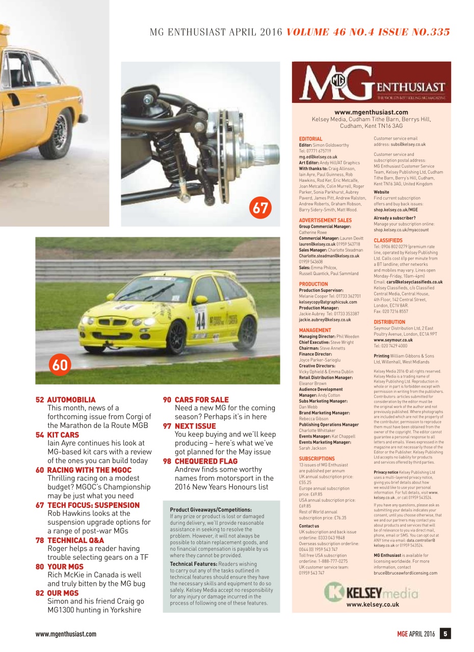 MG Enthusiast Preview Pages