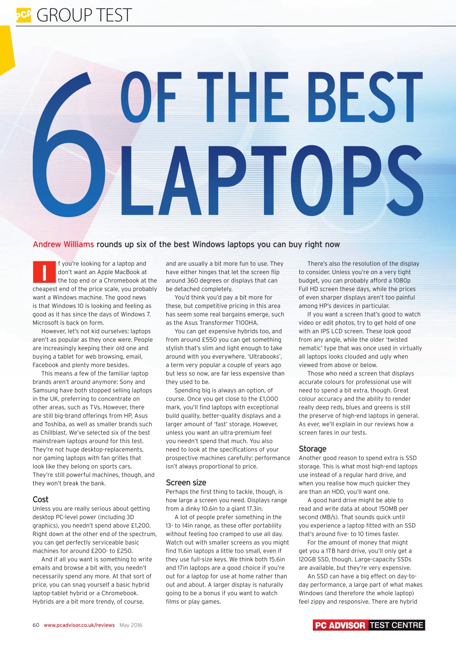 Tech Advisor Preview Pages