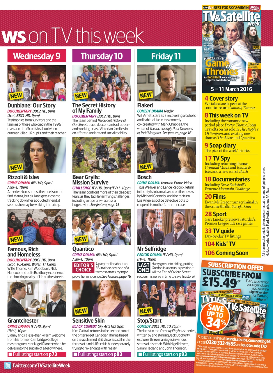 TV & Satellite Week Preview Pages