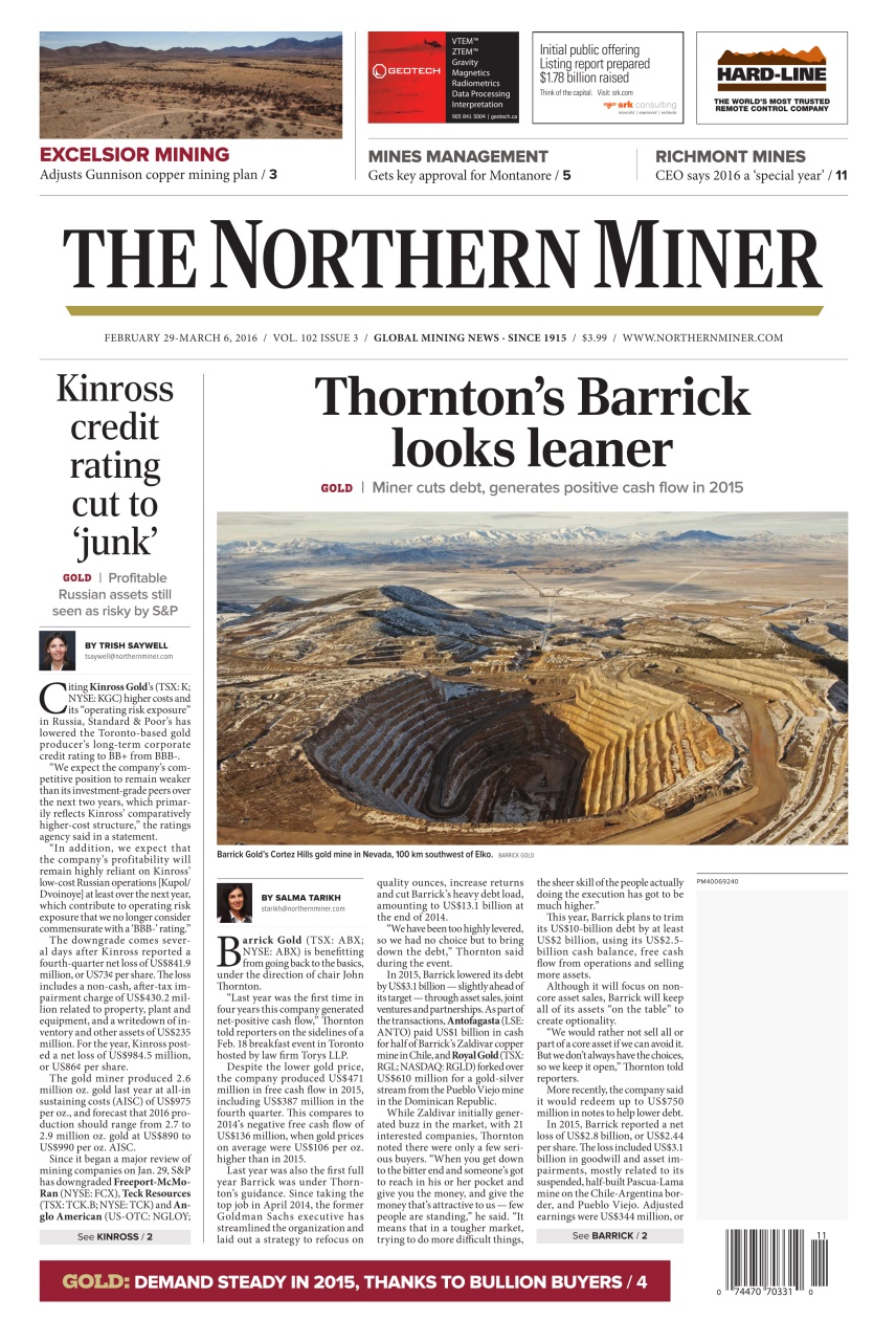 The Northern Miner Preview Pages