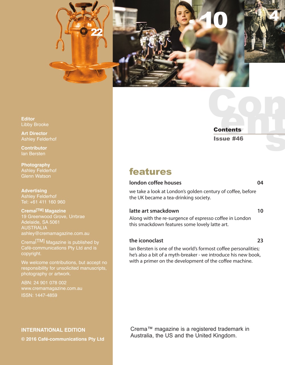 Crema Magazine Preview Pages