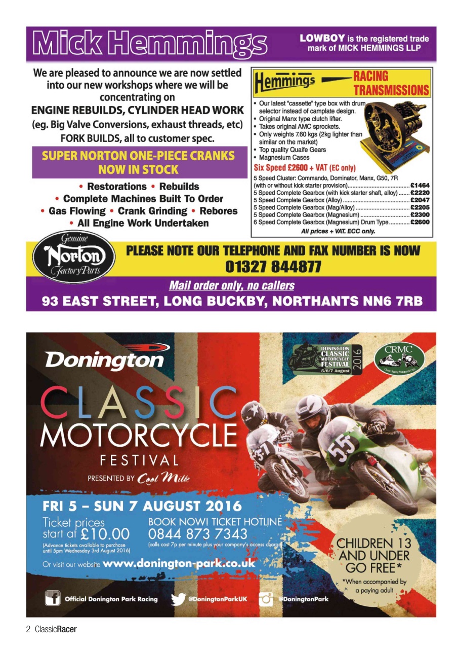 Classic Racer Preview Pages