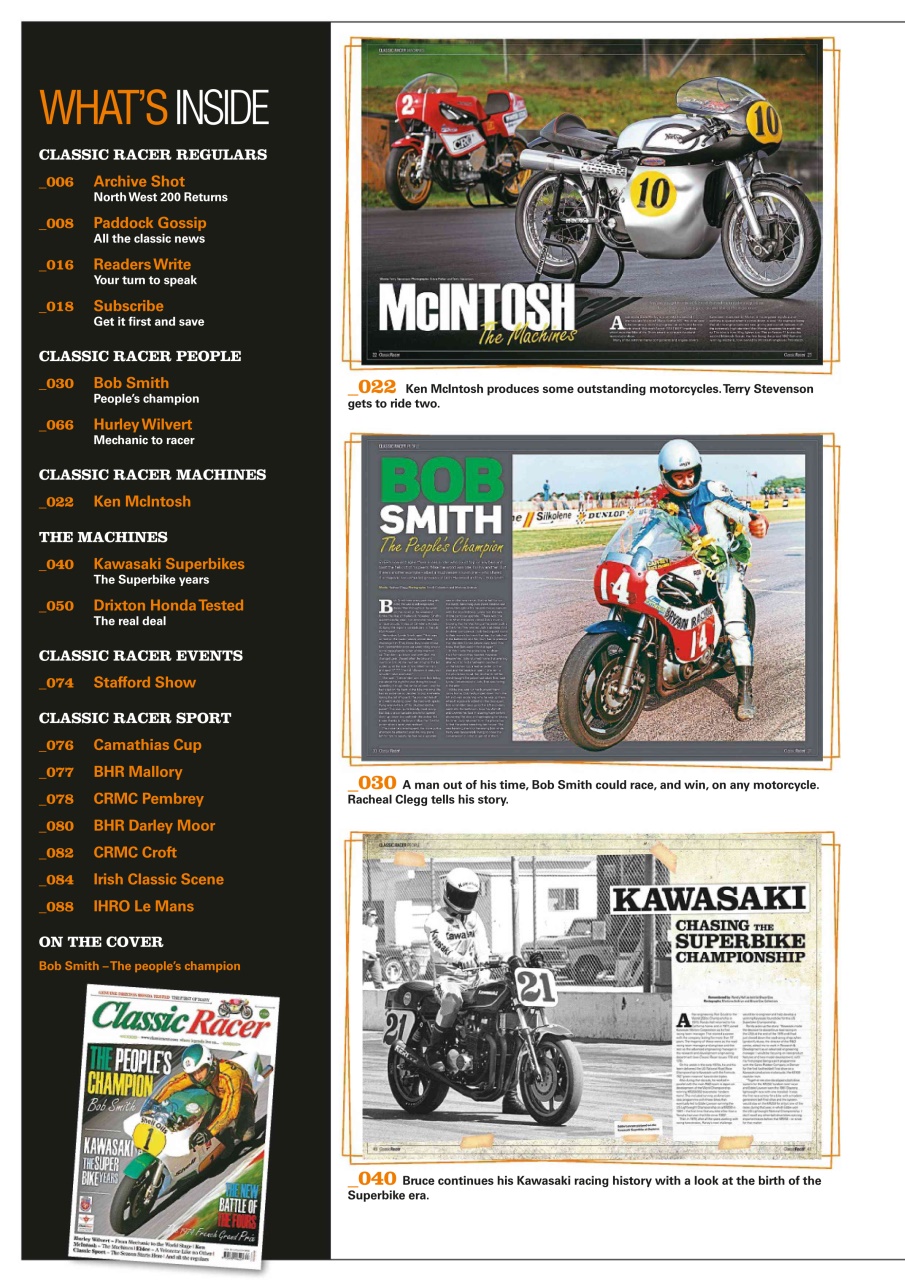 Classic Racer Preview Pages