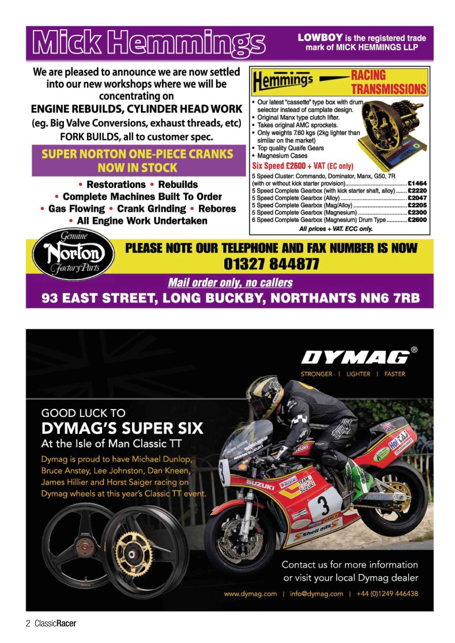 Classic Racer Preview Pages