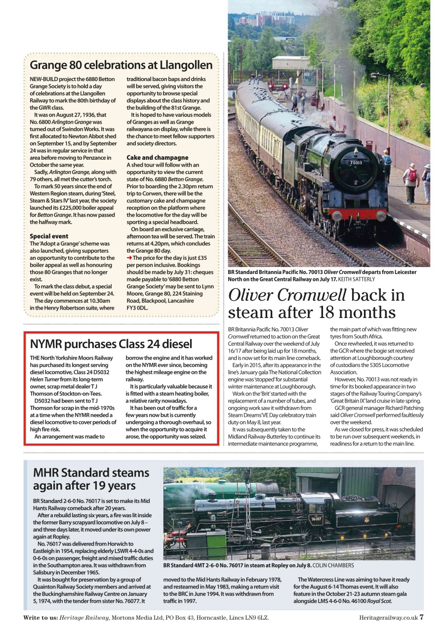 Heritage Railway Preview Pages