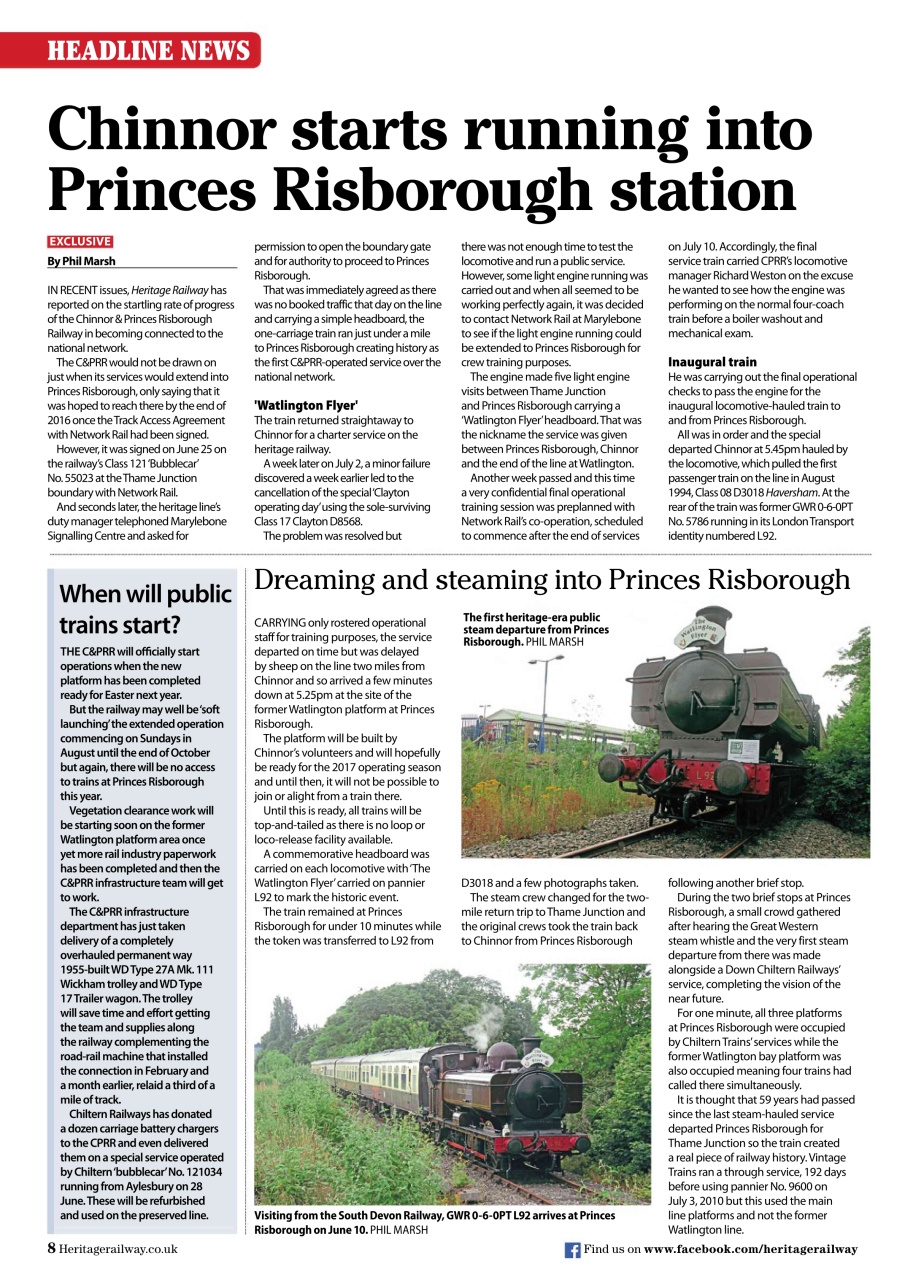 Heritage Railway Preview Pages