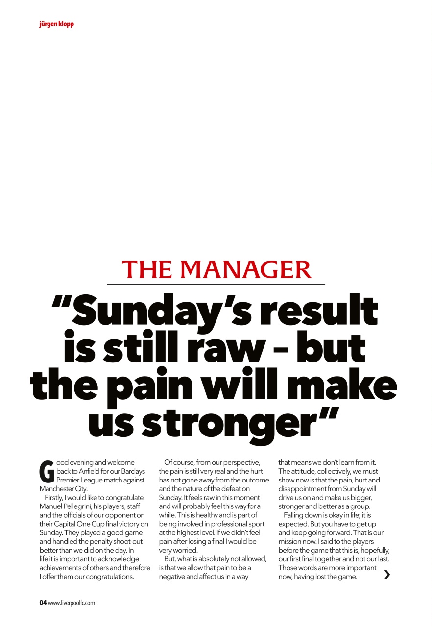 Liverpool FC Programmes Preview Pages