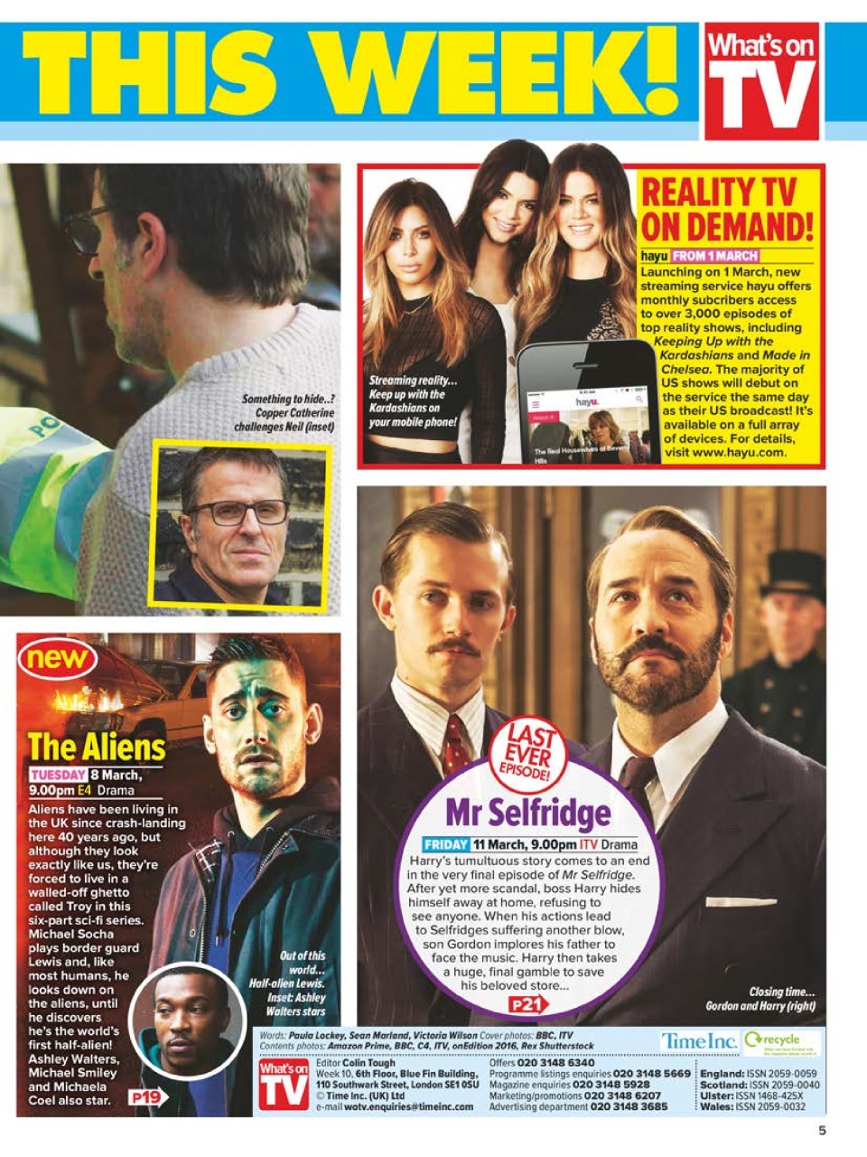 What's on TV Preview Pages