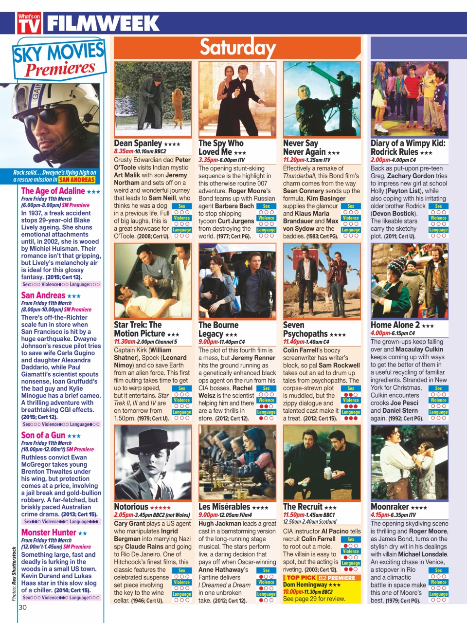 What's on TV Preview Pages