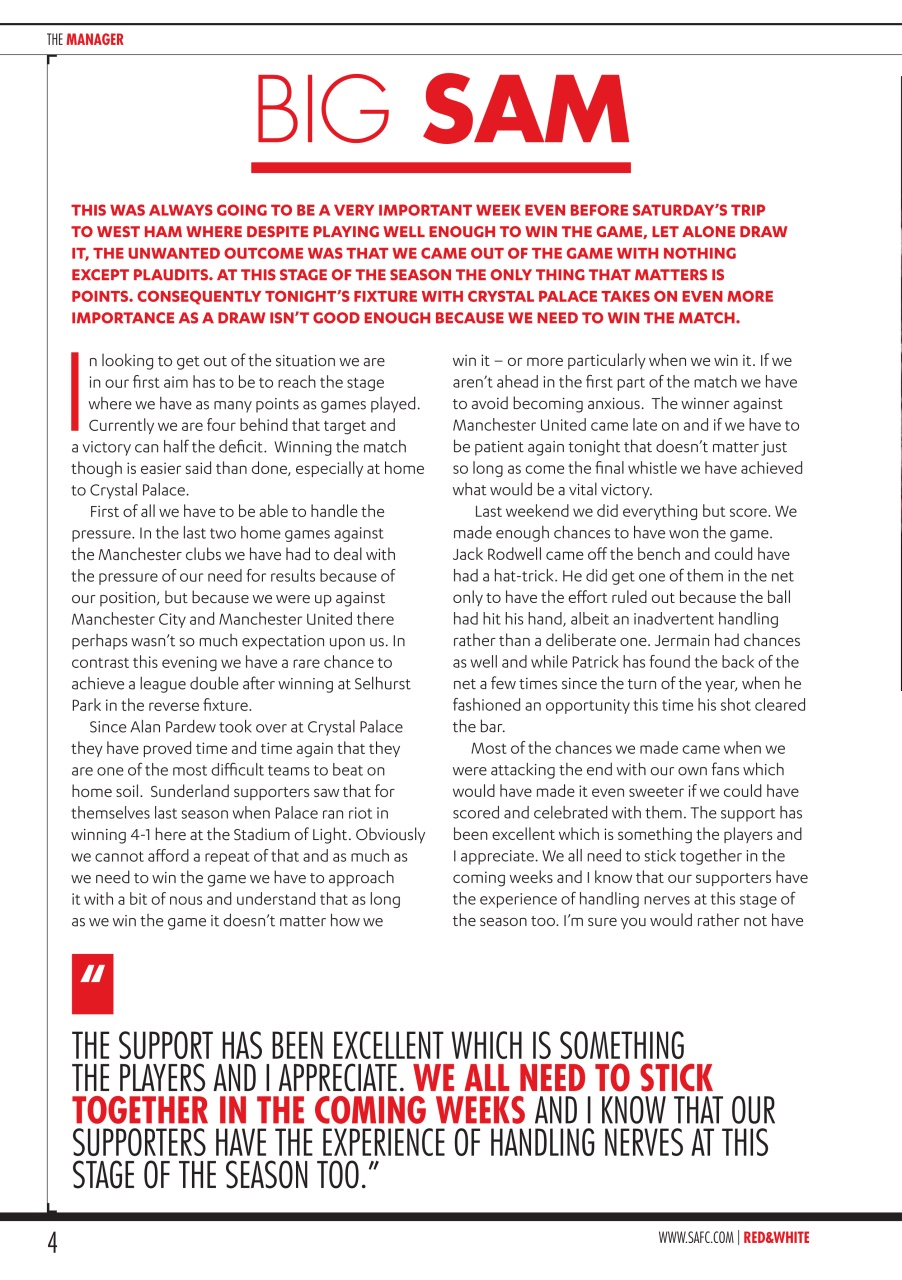 Sunderland FC Preview Pages