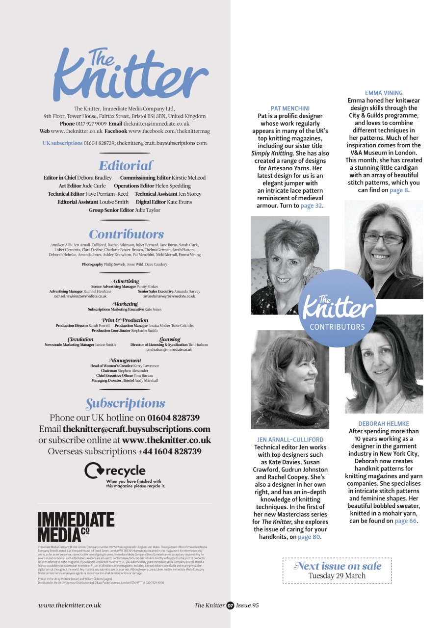 The Knitter Preview Pages