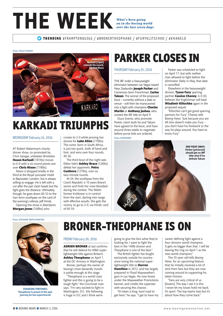 Boxing News Preview Pages