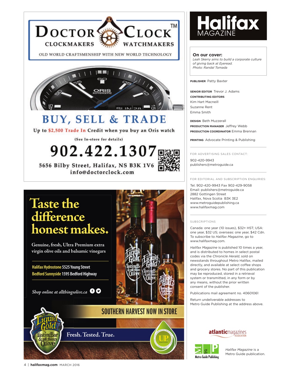 Halifax Magazine Preview Pages
