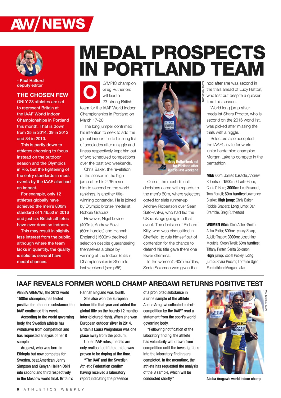 AW – Athletics Weekly Magazine Preview Pages