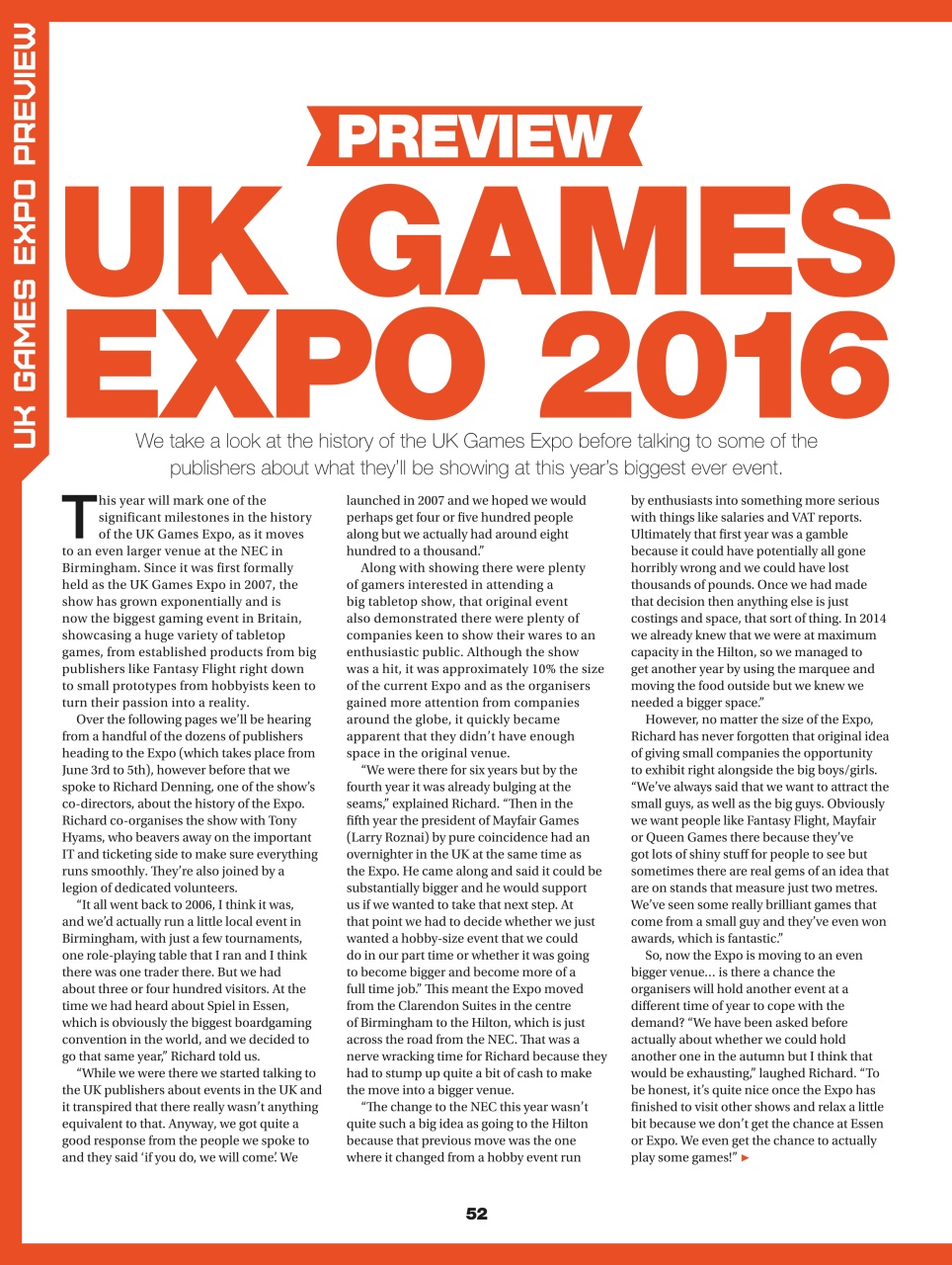 Tabletop Gaming Preview Pages