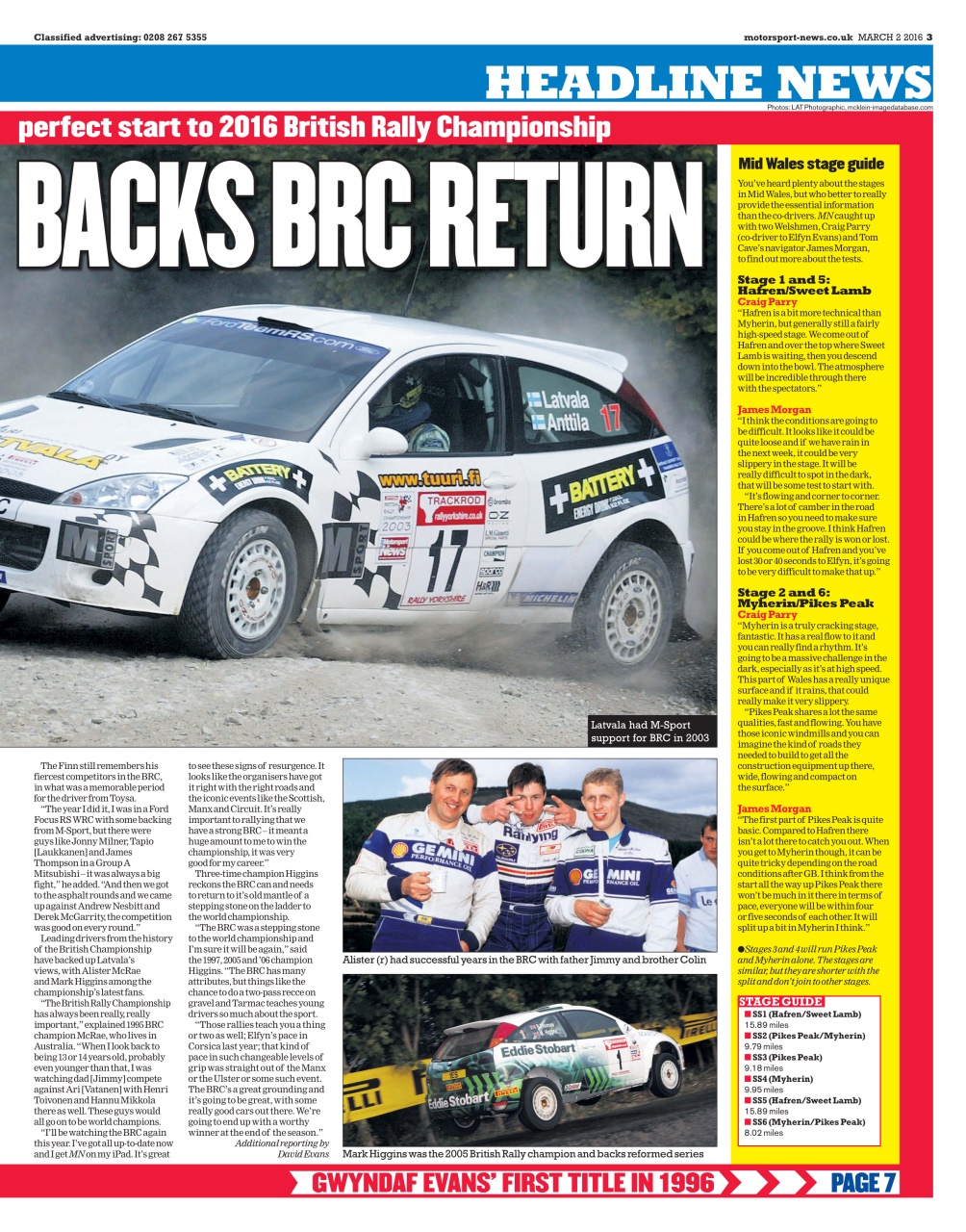 Motorsport News Preview Pages