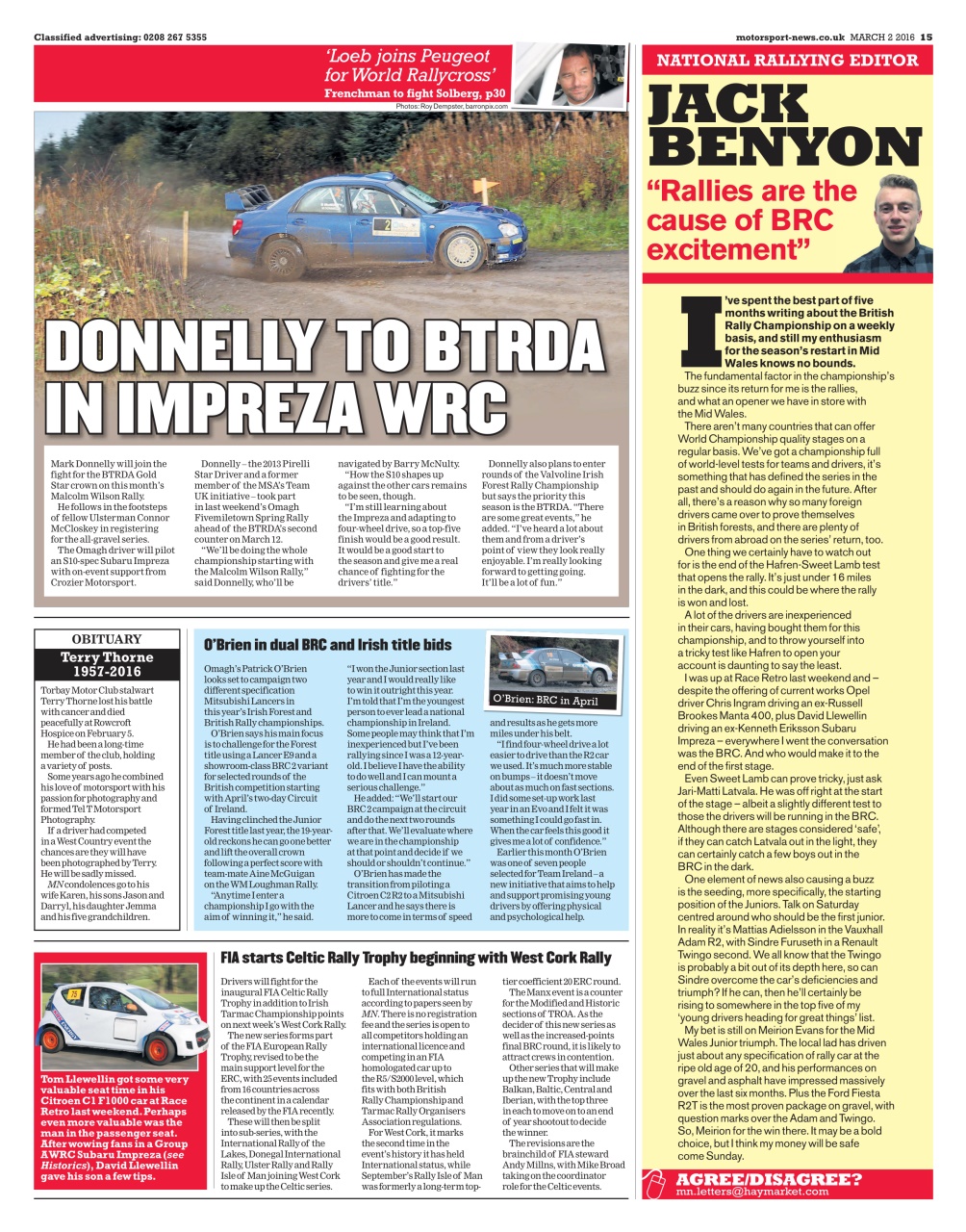 Motorsport News Preview Pages