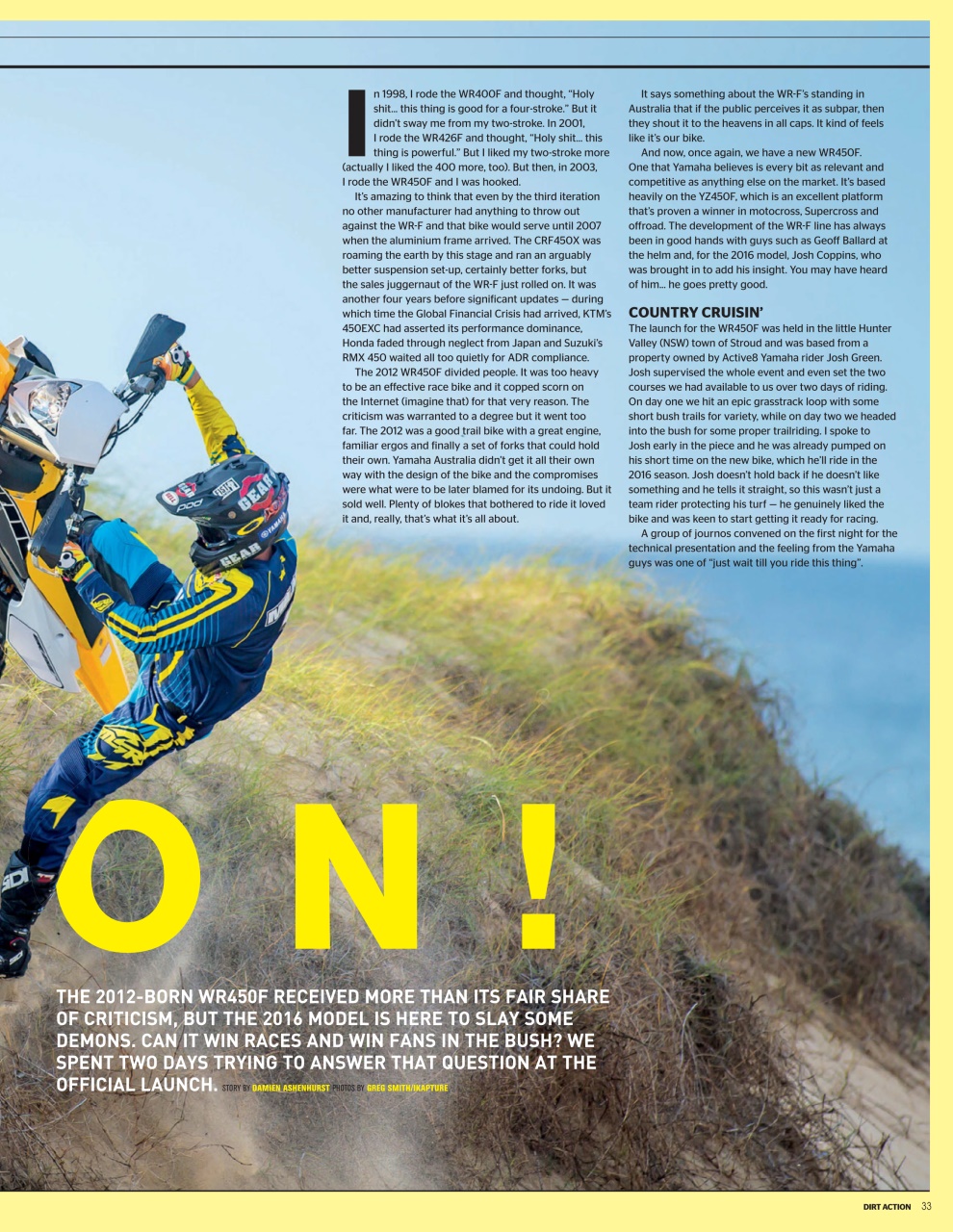 Dirt Action Preview Pages