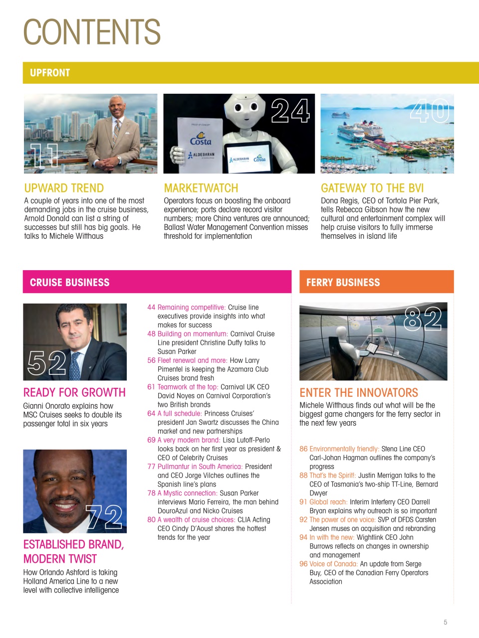 Cruise & Ferry Preview Pages