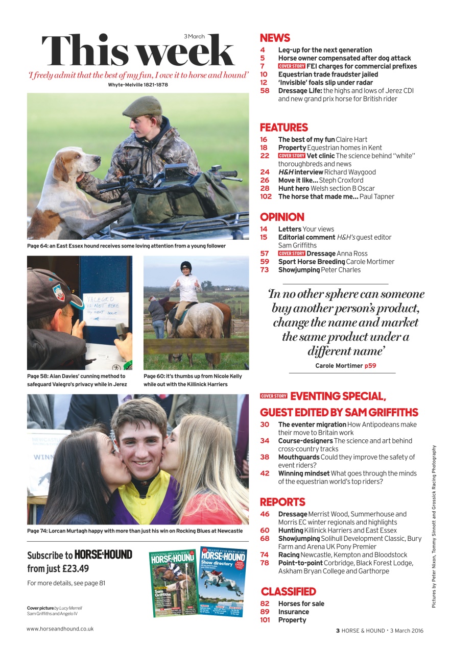 Horse & Hound Preview Pages