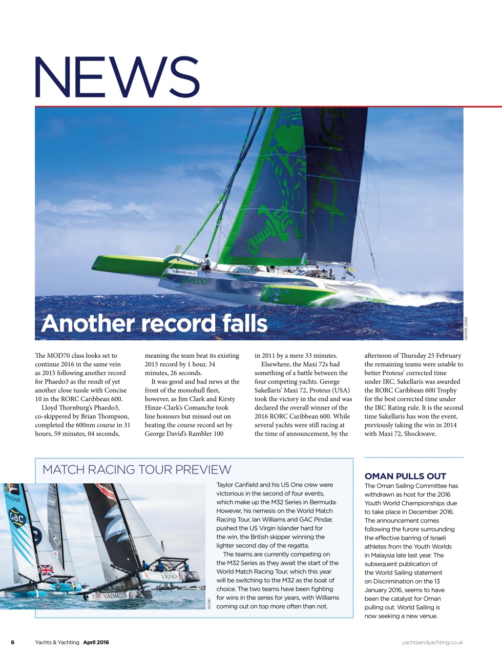 Yachts & Yachting Preview Pages