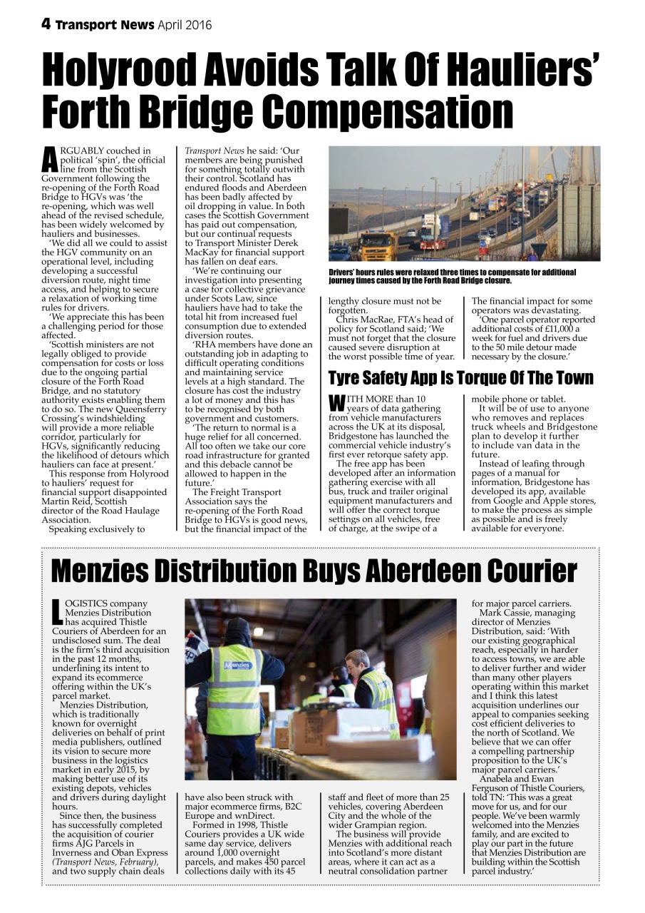 Transport News Preview Pages