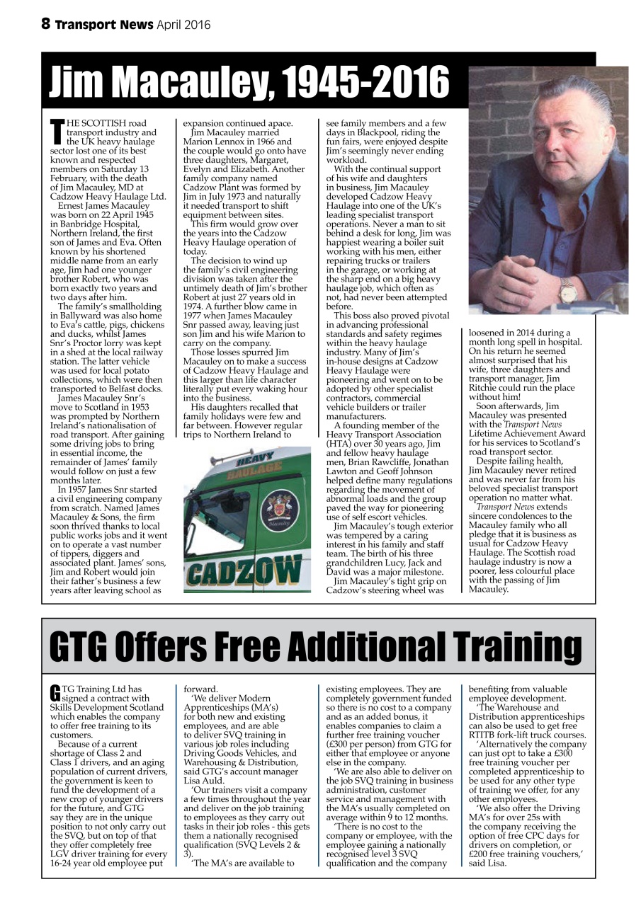 Transport News Preview Pages