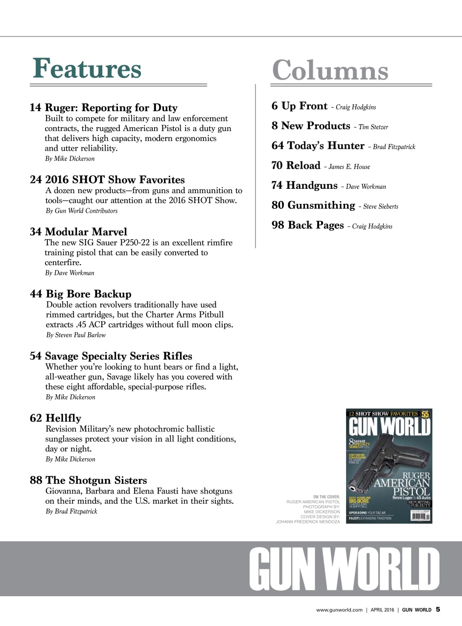 Gun World Preview Pages