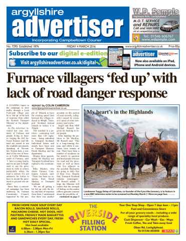 Argyllshire Advertiser issue 4th March 2016