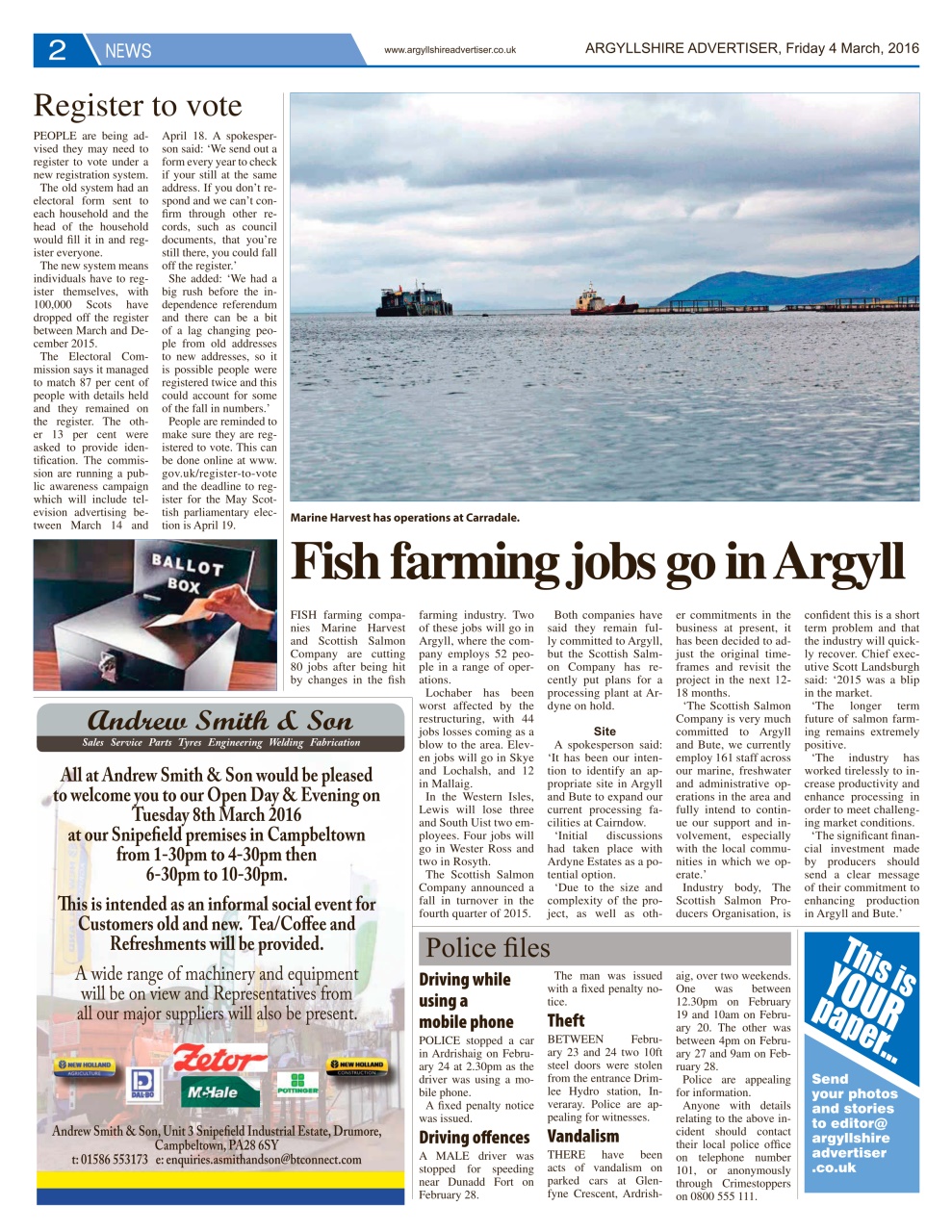 Argyllshire Advertiser Preview Pages