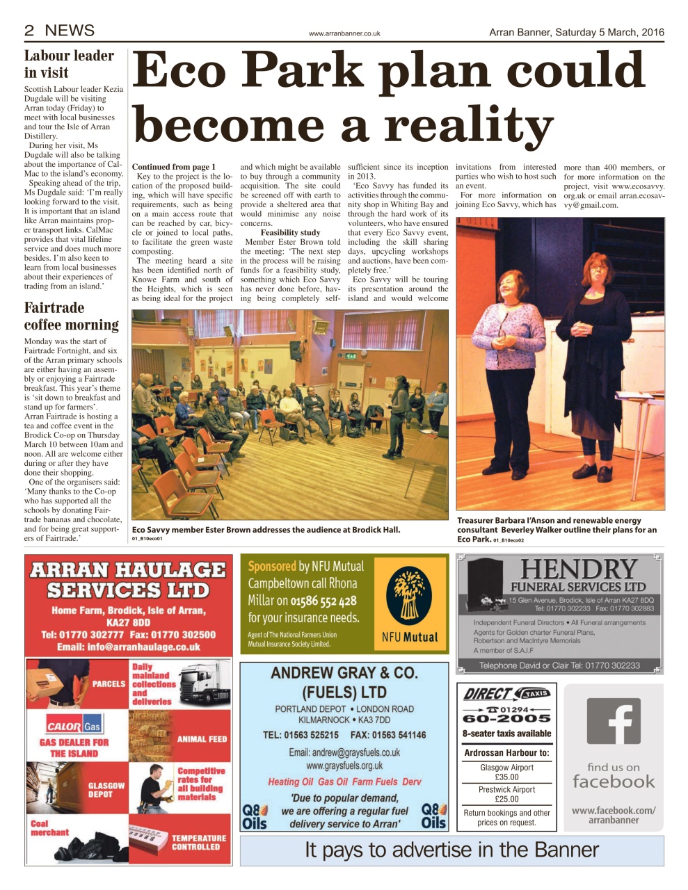 Arran Banner Preview Pages