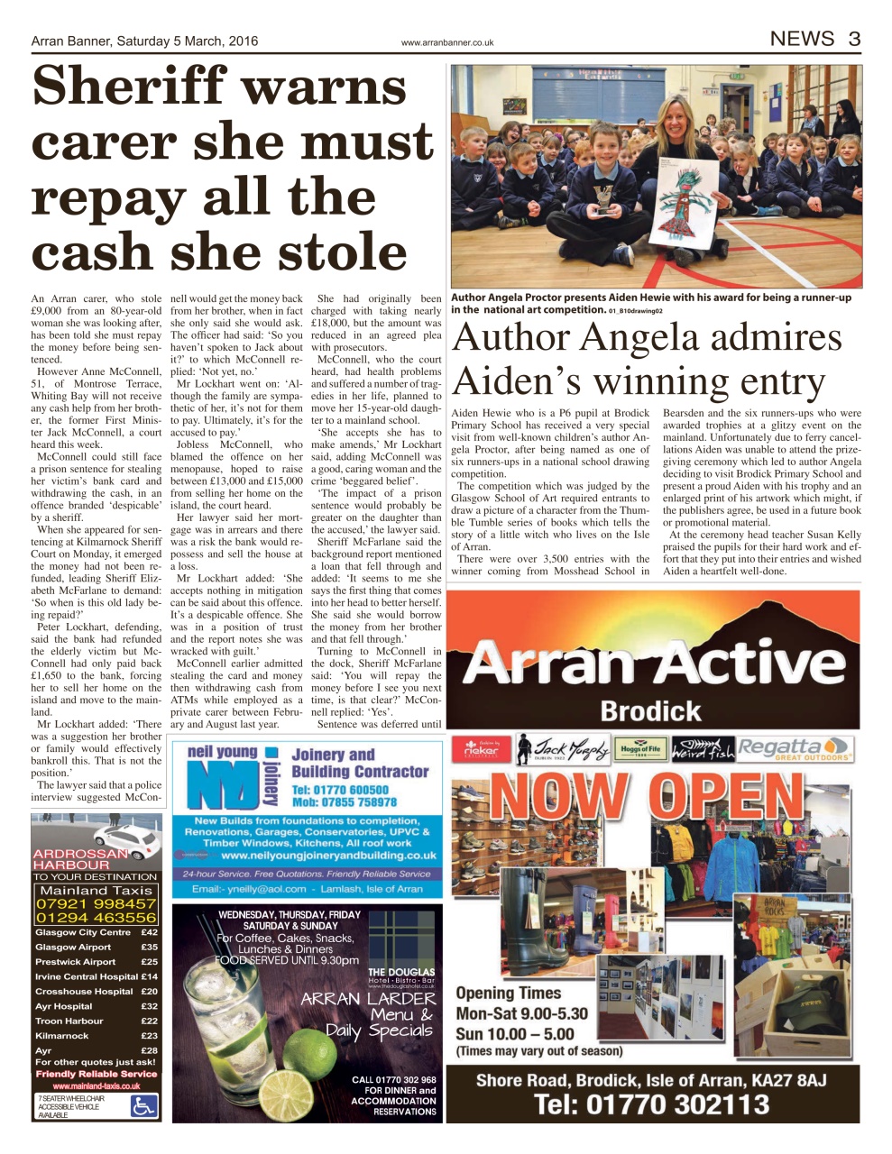 Arran Banner Preview Pages