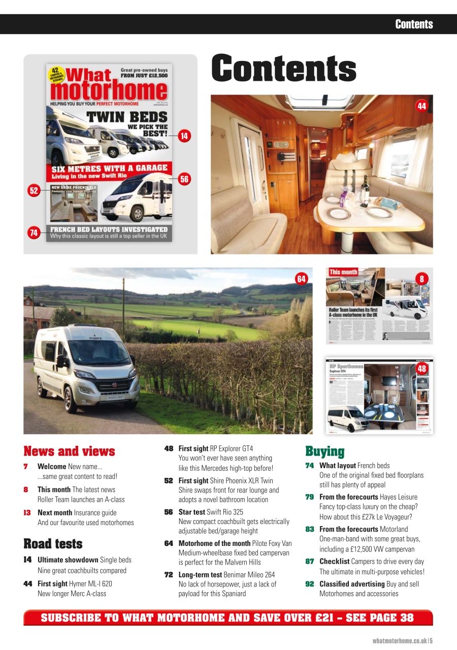 What Motorhome magazine Preview Pages
