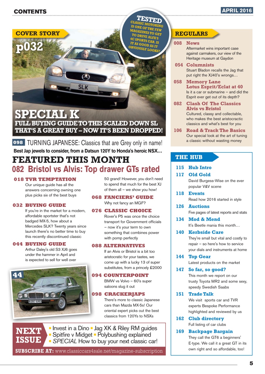 Classic Motoring Preview Pages