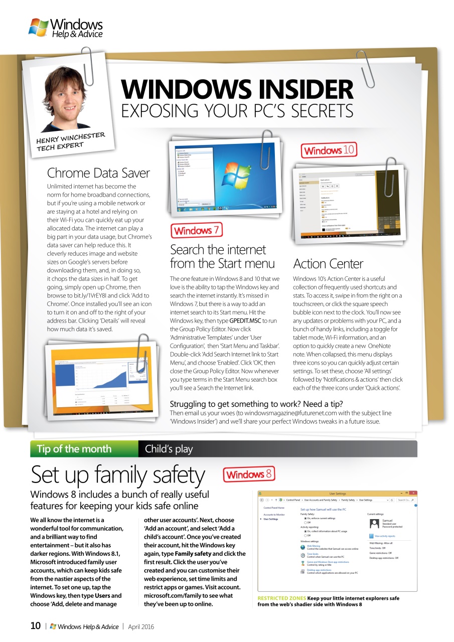 Windows Help & Advice Preview Pages