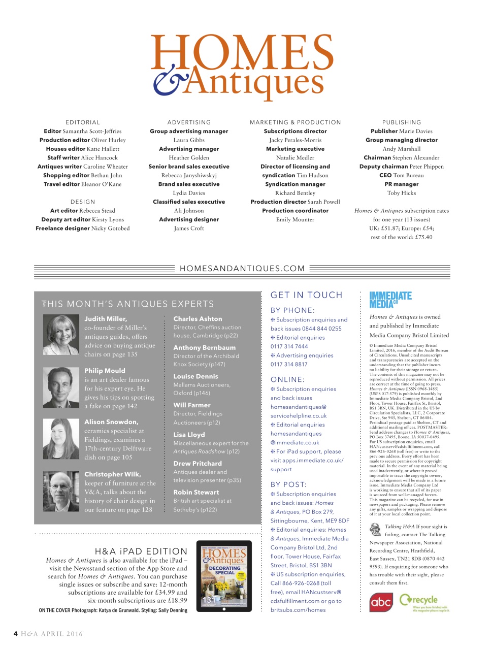 Homes & Antiques Magazine Preview Pages
