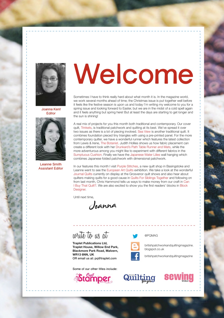 Patchwork and Quilting Preview Pages