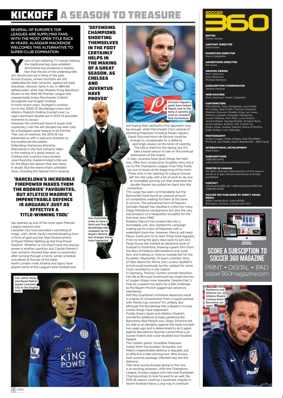 Soccer 360 Preview Pages