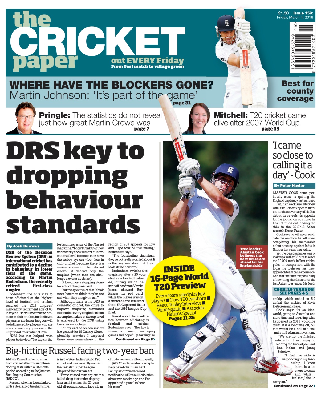 The Cricket Paper Preview Pages