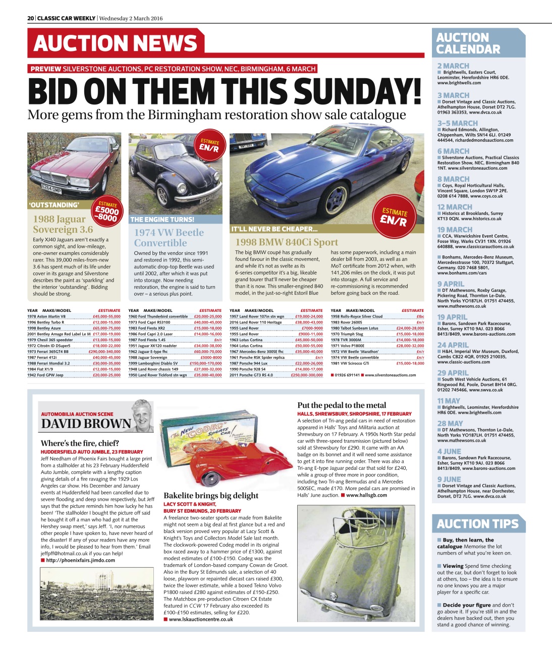 Classic Car Weekly Preview Pages