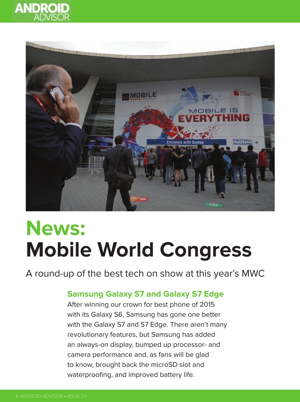 Android Advisor Preview Pages